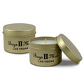 4 Oz. Travel Candle - Gold Travel Tin Candle - Scented